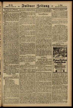 Zweite Ausgabe vom Samstag, den 09. Dezember 1916.