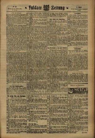 Zweite Ausgabe vom Montag, den 27. Februar 1911.