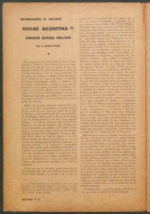 Kodak Argentina : Recuerdos del Pasado - Enrique García Velloso