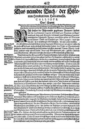 Das neundte Buch/ der Historien Herodoti von Halicarnasso. Calliope.
