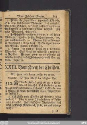 XXIII. Vom Kreuz der Christen.