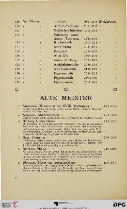 Alte Meister (Nr. 1-148)