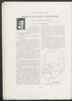 Revista de bellas artes en Buenos Aires : Antonio Bermúdez Franco