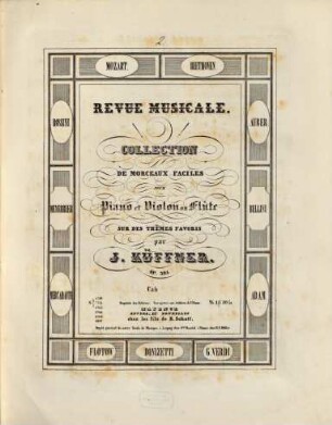 Revue musicale : collection de morceaux faciles pour piano et violon ou flûte : sur des thêmes favoris : op. 305, 15.me livraison. Gibby la cornemuse de Clapisson