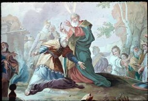 Moses salbt Aaron zum Hohepriester