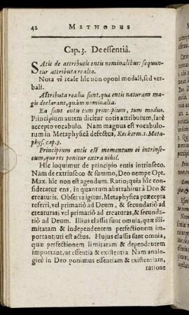 Cap. 3. De essentiâ.