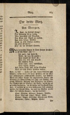 269-282, Der dritte Merz. - Der funfte Merz.