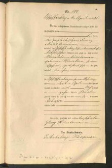 Standesamtsbuch der Stadt Aschaffenburg: Geburten 365/1900 - 184/1901