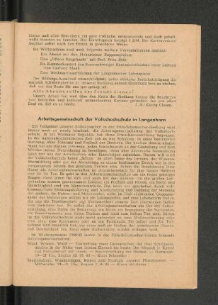 Arbeitsgemeinschaft der Volkshochschule in Lagenhorn