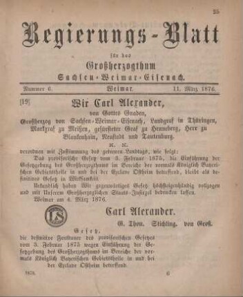 Nr. 6 : 11. März 1876