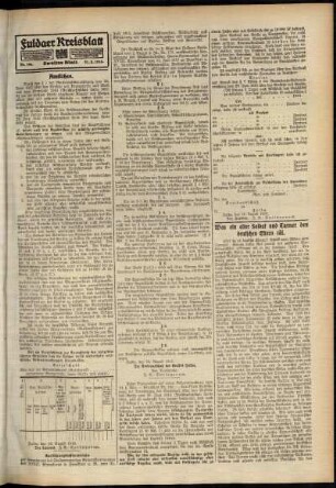 Zweite Ausgabe vom Samstag, den 21. August 1915.
