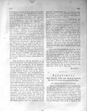 Supplement zum zweyten Band von Meusels Lexicon der seit 1750 verstorbenen Schriftsteller.