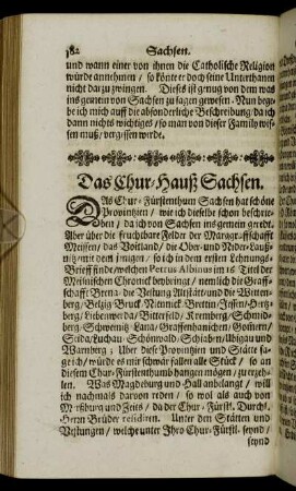 Das Chur-Hauß Sachsen.