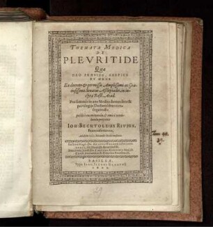 Themata Medica De Pleuritide