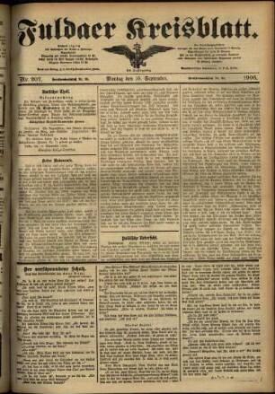 Ausgabe vom Montag, den 10. September 1906.