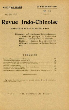 30. Novembre 1904. No. 10