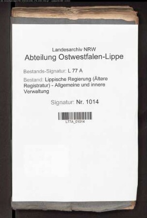 Anstellung der Unterbedienten im Amt Schieder