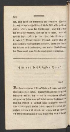 Ein und sechszigster Brief
