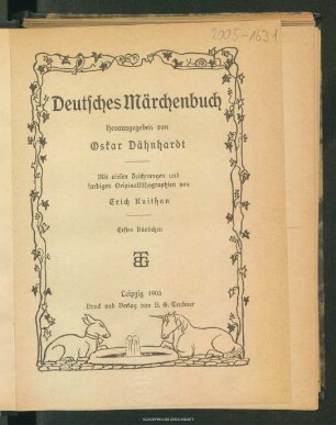 Deutsches Märchenbuch : 1. Bändchen