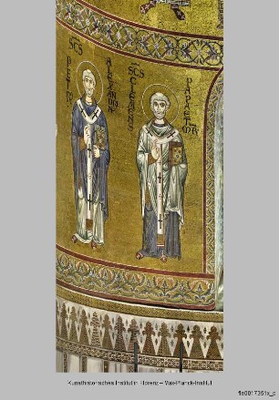 Mosaikprogramm : Hauptapsis, Chor : Apsis und Chorwände: Heilige