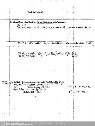 Bibliothek Schriftsteller