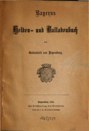 Bayerns Helden- und Balladenbuch