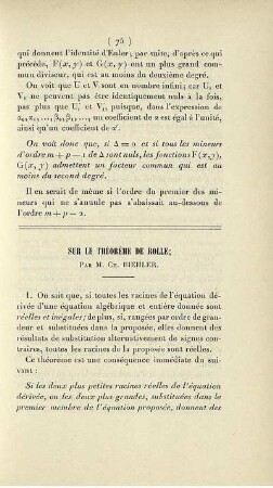 Sur le théorème de Rolle.