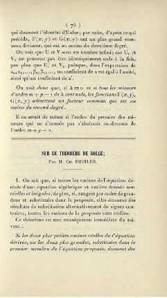 Sur le théorème de Rolle.