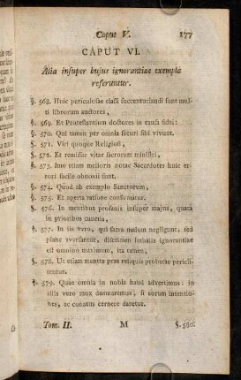 177-191, Caput VI. Alia insuper hujus ignorantiae exempla referuntur.