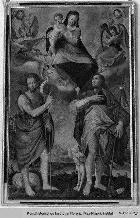 Madonna mit Kind und den Heiligen Rochus und Johannes dem Täufer