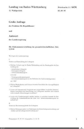 271: Landtag Baden-Württemberg, Beilagen, 1995, Bd. 45