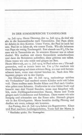 In der Sommerfrische Tannenlohe