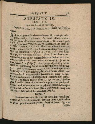 Disputatio IX. Lex CXIX. - CXXXII.
