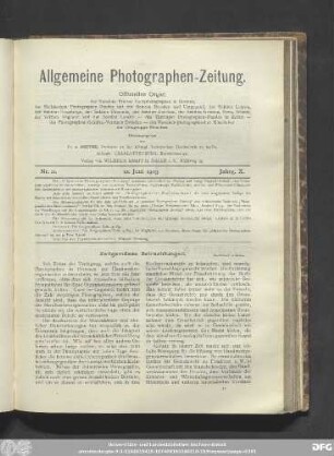 Nr. 11. 12. Juni 1903. Jahrg. X.