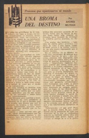 Una broma del destino : Procesos que apasionaron al mundo