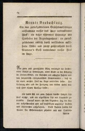 64-75, Neunte - Zwölfte Beobachtung.