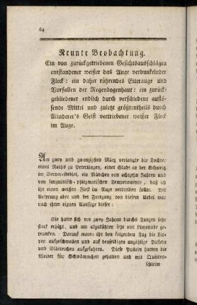 64-75, Neunte - Zwölfte Beobachtung.