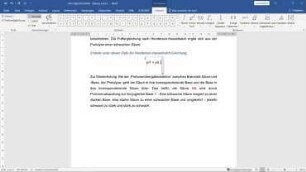 Word-Übung: Gleichungen erstellen