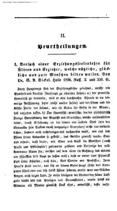 Beurtheilungen