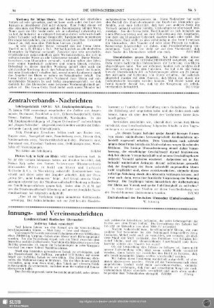 Zentralverbands-Nachrichten