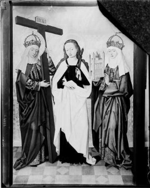 Kloster Lichtental Fürstenkapelle Linker Seitenflügel geschlossen, heute Katharinnenaltar (1496)