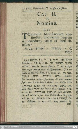 Cap. II. De Nomine