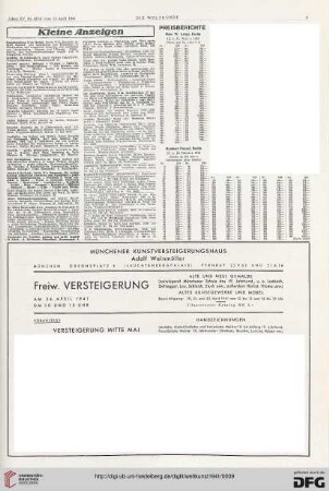Nr. 15/16 (13. April. 1941), S. 9: Preisberichte