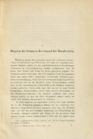 Beiträge zur Anatomie und Physiologie der Macula lutea des Menschen