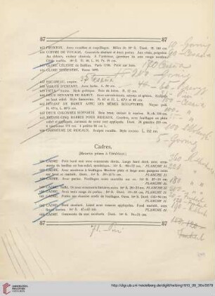 Cadres (Nr. 646-792)