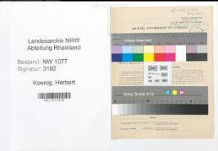 Entnazifizierung Herbert Koenig , geb. 07.02.1921 (Polizist)
