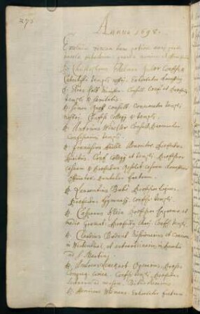 273-275, Annus 1698