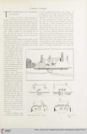 The designing of country cottages
