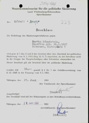 Pfundstein, Martha
