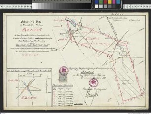 Situationsriss der Braunkohlenmutung"Adalbert"bei Filehne